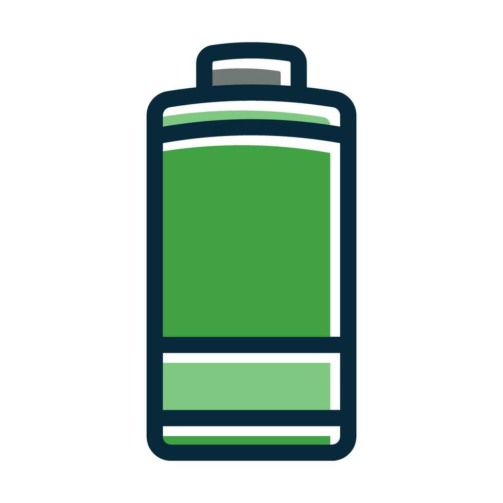 Battery Vector Thick Line Filled Dark Colors