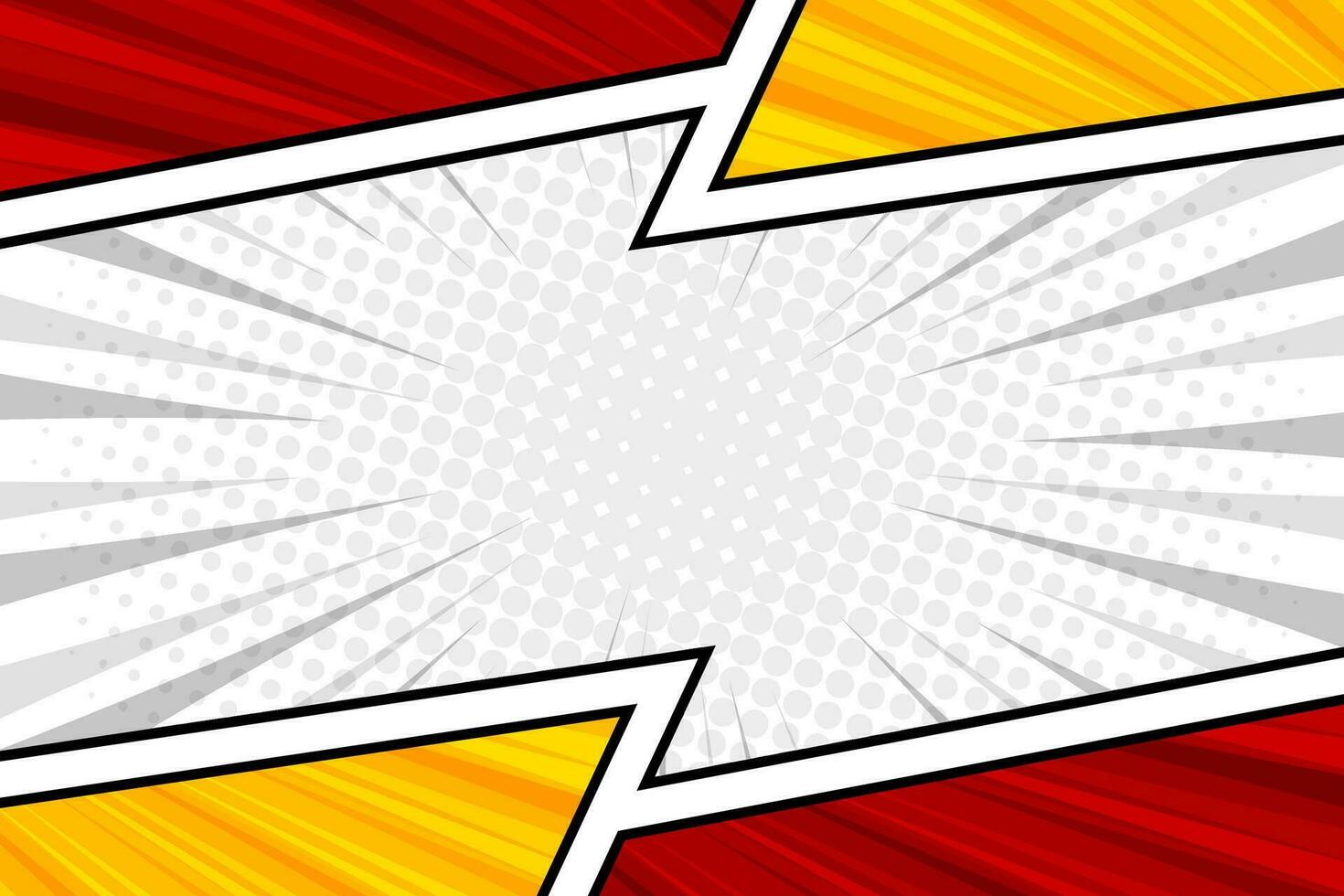 Halftone abstract comic frame background template vector