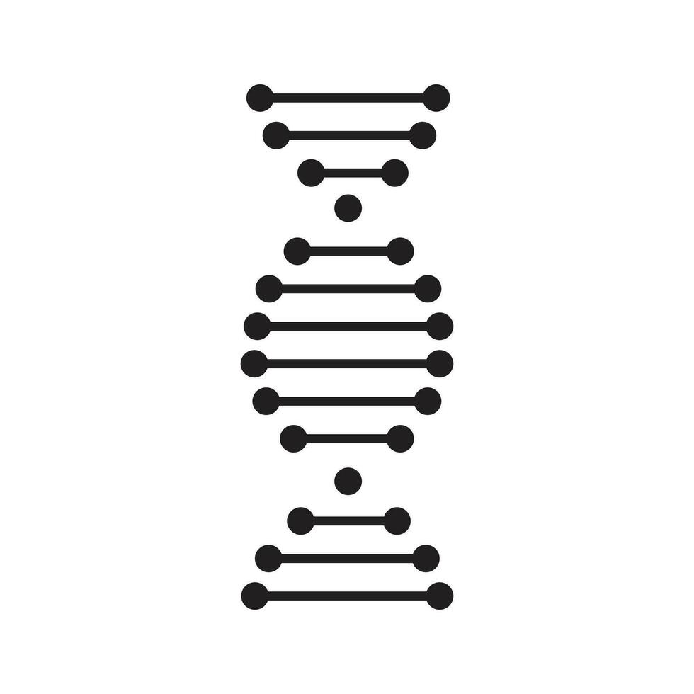 DNA icon in trendy flat design isolated vector illustration.