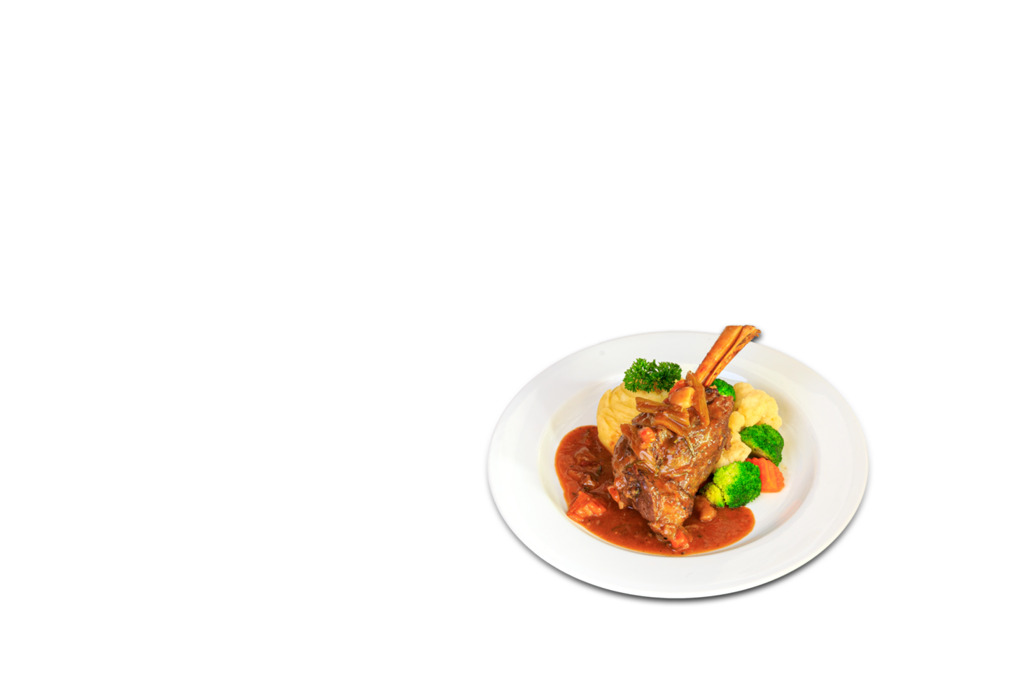 Rack of Lamb Chops to perfection served with roasted potatoes, french beans, cherry tomatoes. Tagliateli Italian cuisine. Free space for your text. png