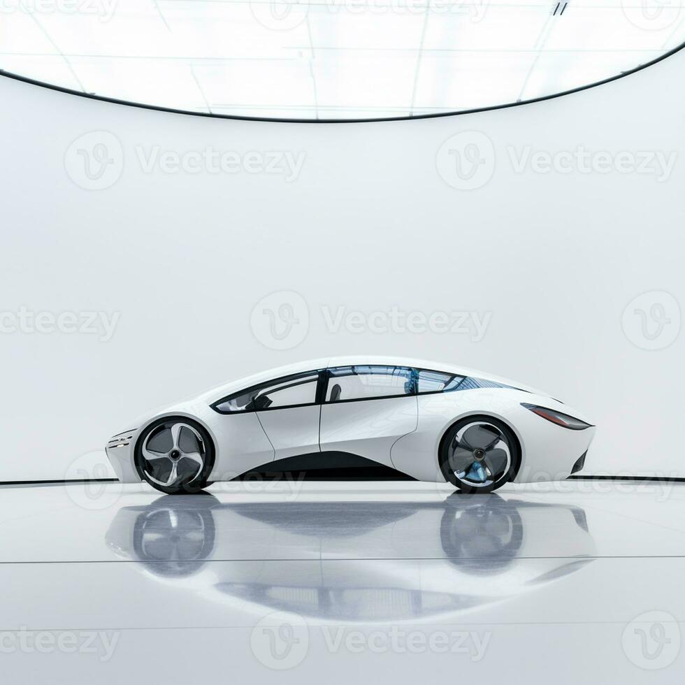 AI Generative futurism vehicle With a Copy space photo