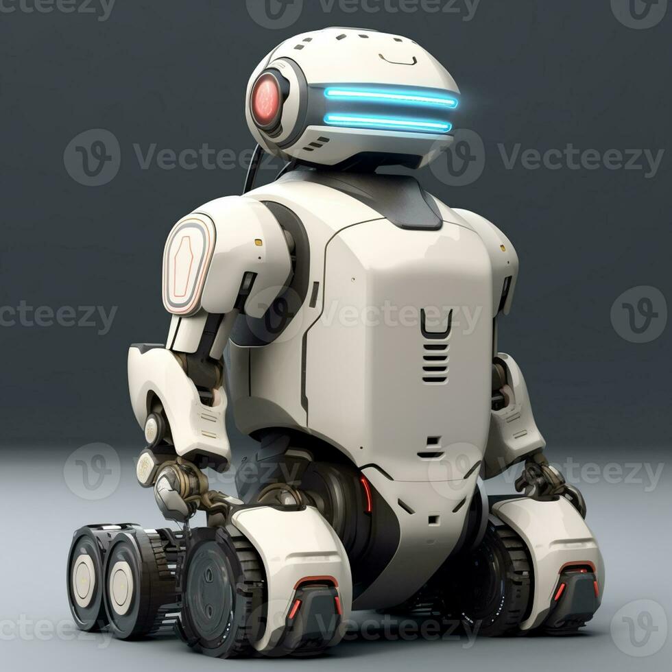 Generative AI futurim Robot With a Copy space photo