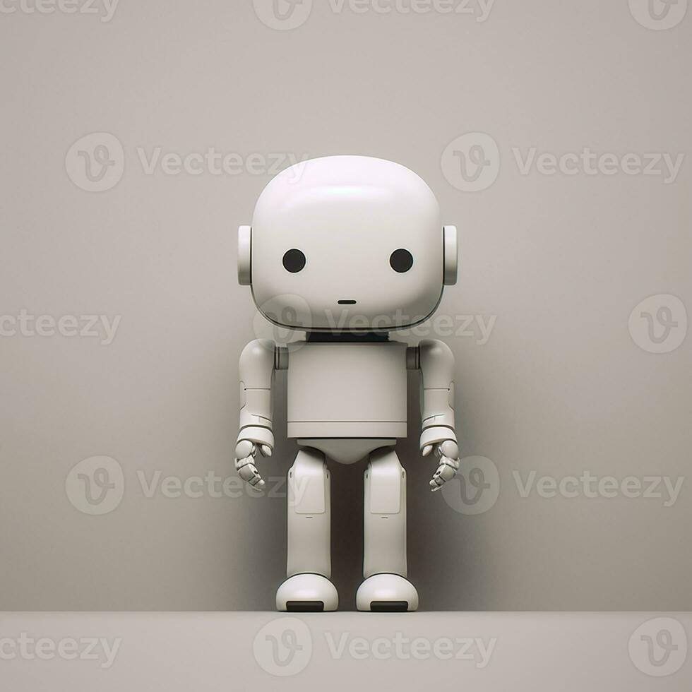 Generative AI futurim Robot With a Copy space photo
