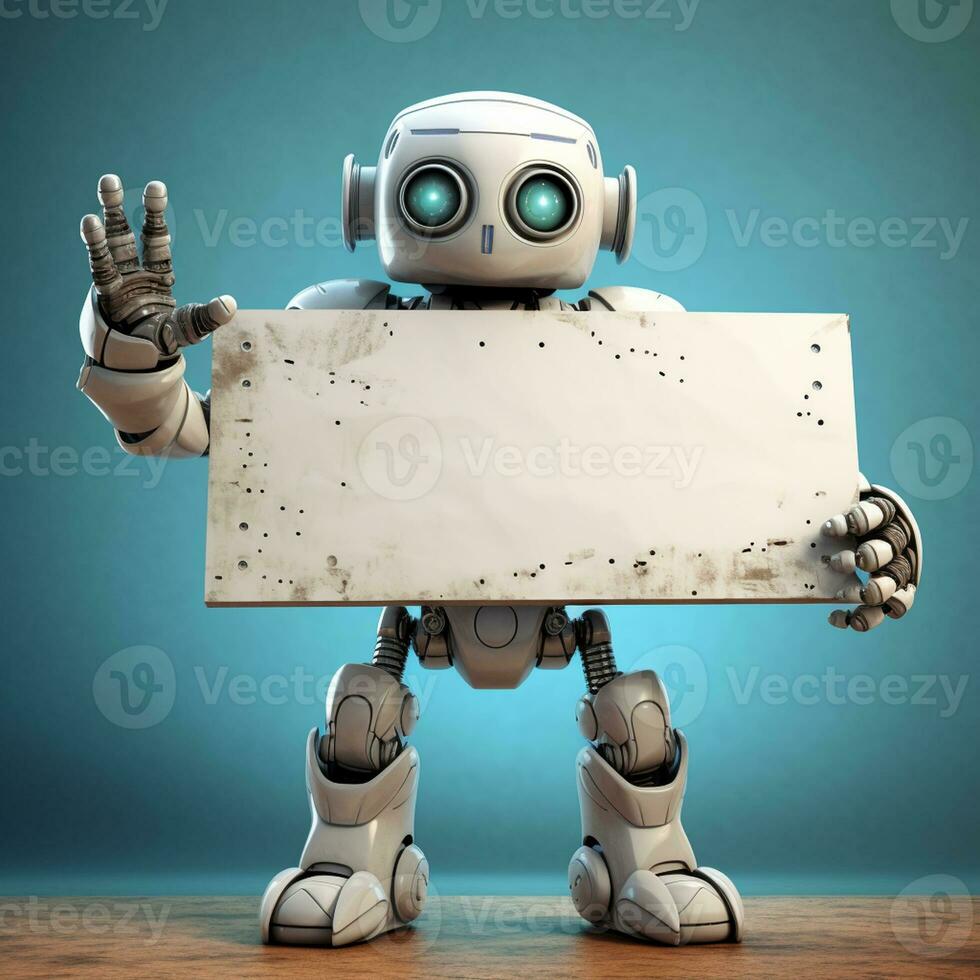Generative AI futurim Robot With a Copy space photo