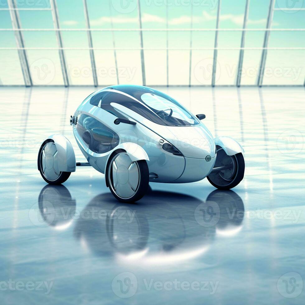 AI Generative futurism vehicle With a Copy space photo