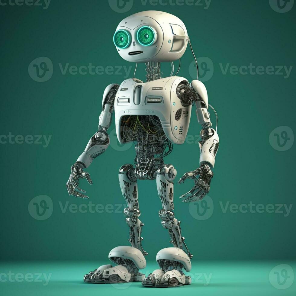 Generative AI futurim Robot With a Copy space photo