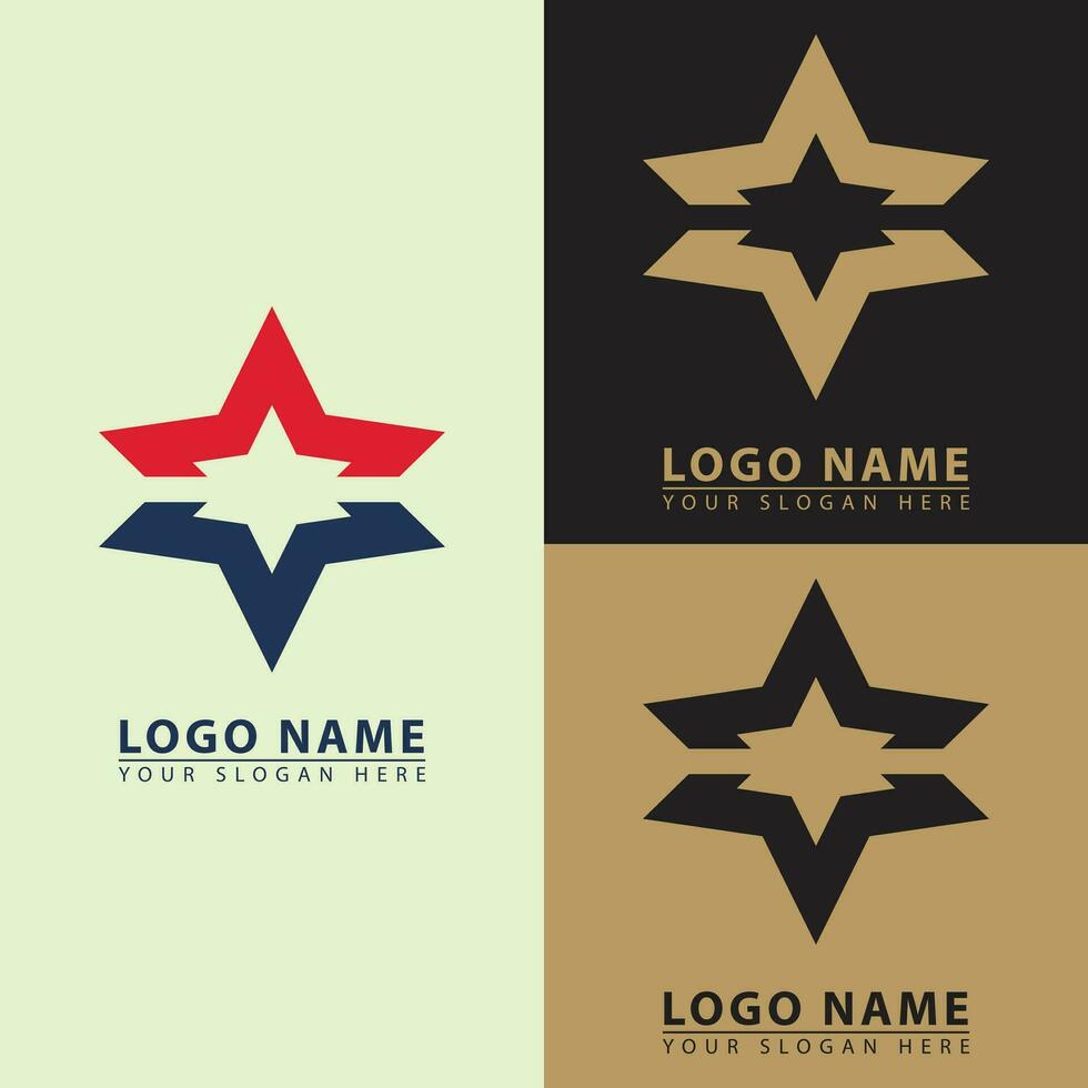 resumen estrella logo icono vector