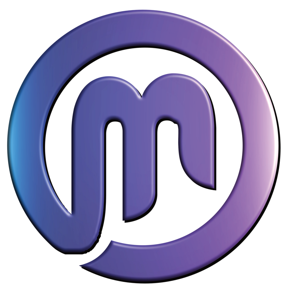LETTER M LOGO CIRCLE STYLE png