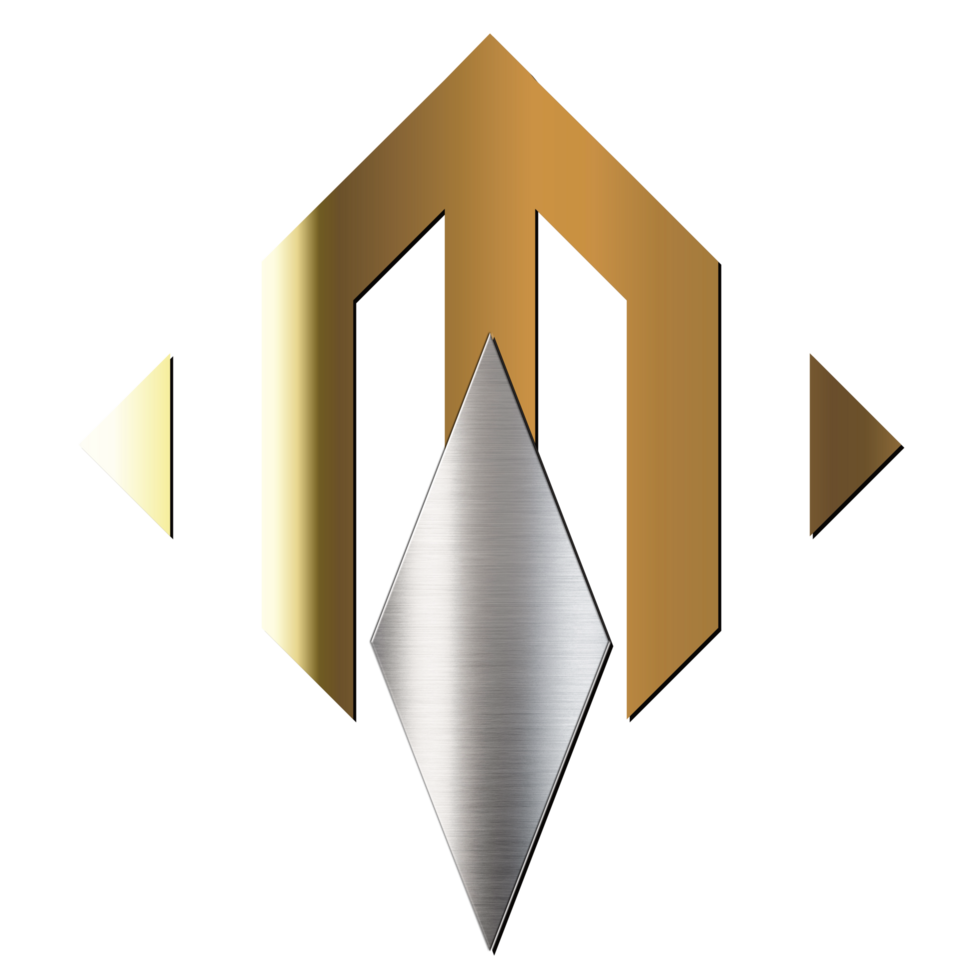 GOLDEN LETTER M LOGO png