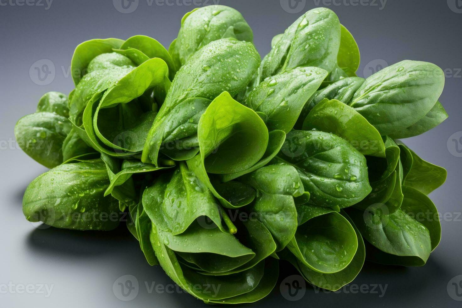 photos of spinach in indoor photo studio AI Generated