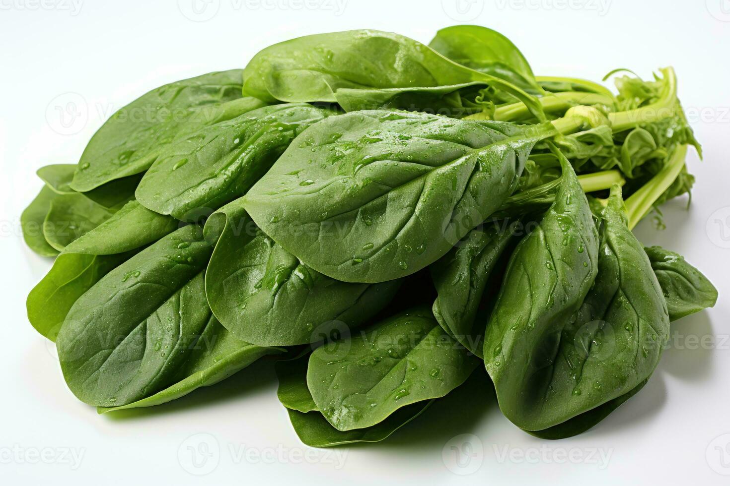 photos of spinach in indoor photo studio AI Generated