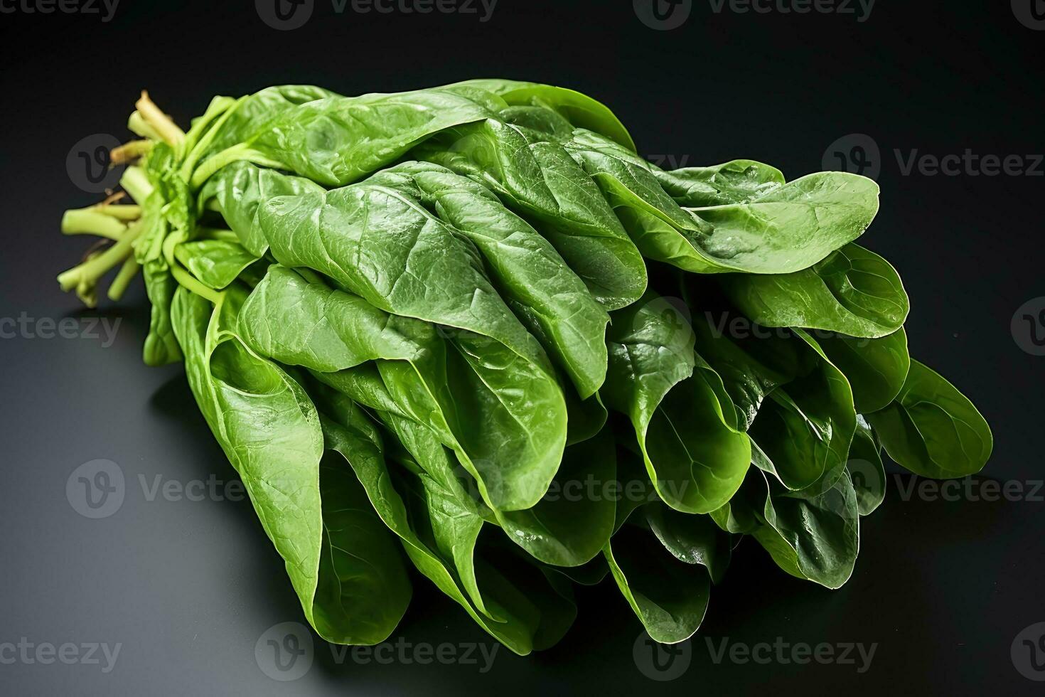 photos of spinach in indoor photo studio AI Generated