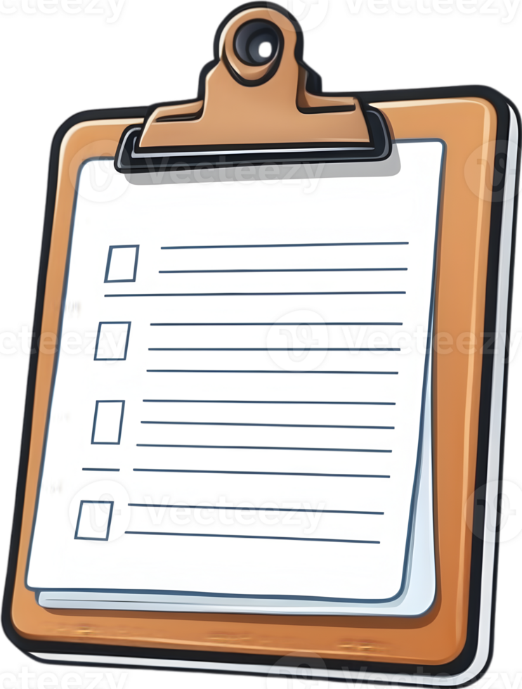 clipboard with check list png ai generative