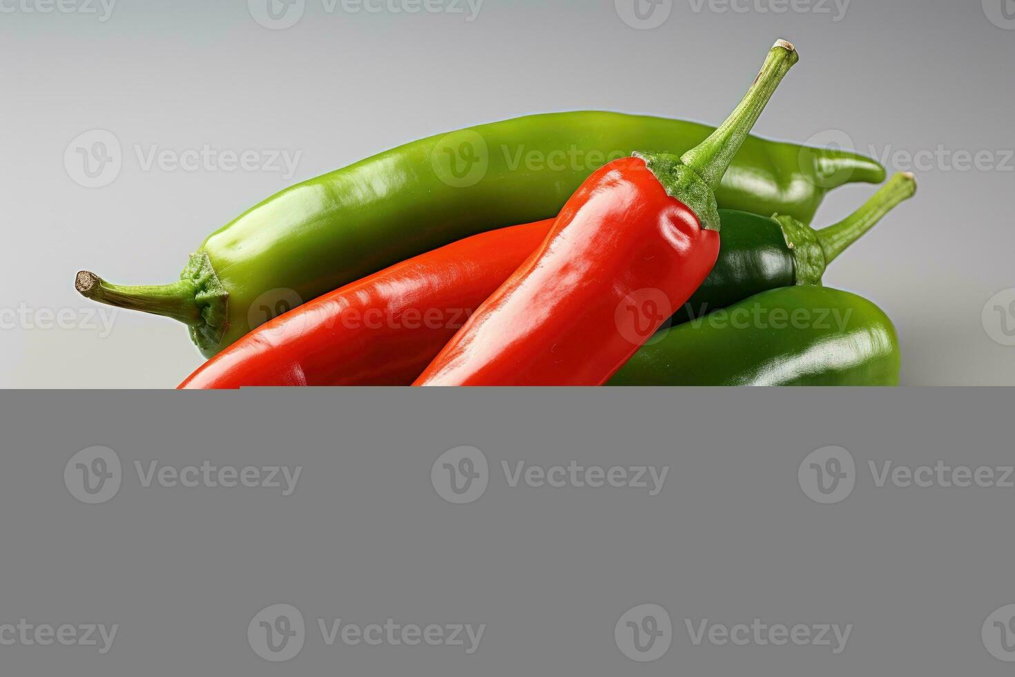 photos of red pepper green chilli in indoor photo studio AI Generated