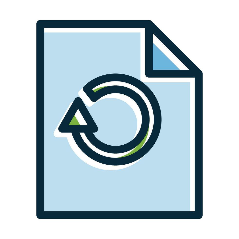 Backup File Vector Thick Line Filled Dark Colors