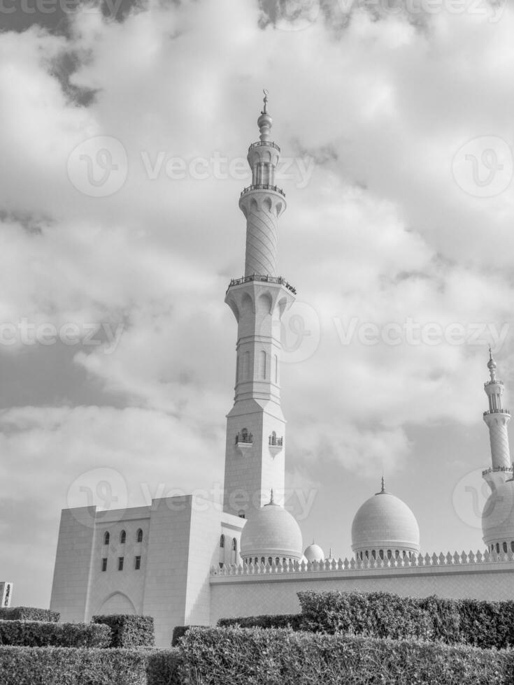 mezquita en abu dhabi foto