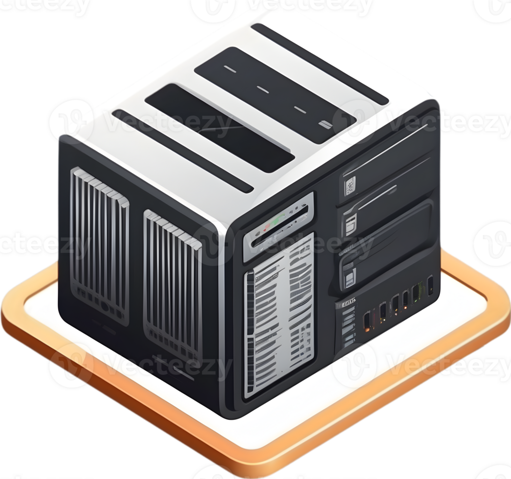server icons set, isometric, 3d, isometric icons, server, server rack, ai generative png