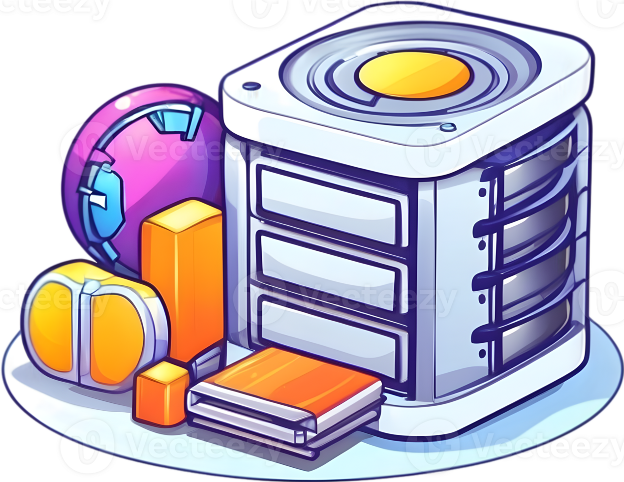 server icons set, isometric, 3d, isometric icons, server, server rack