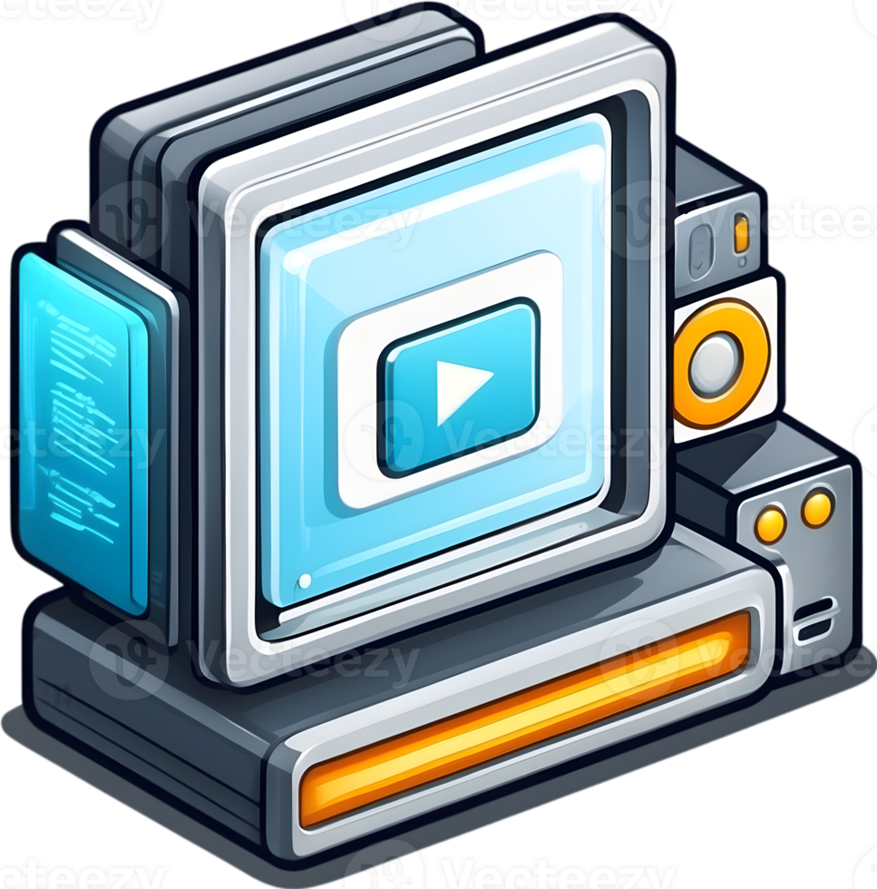 server icons set, isometric, 3d, isometric icons, server, server rack, ai generative png