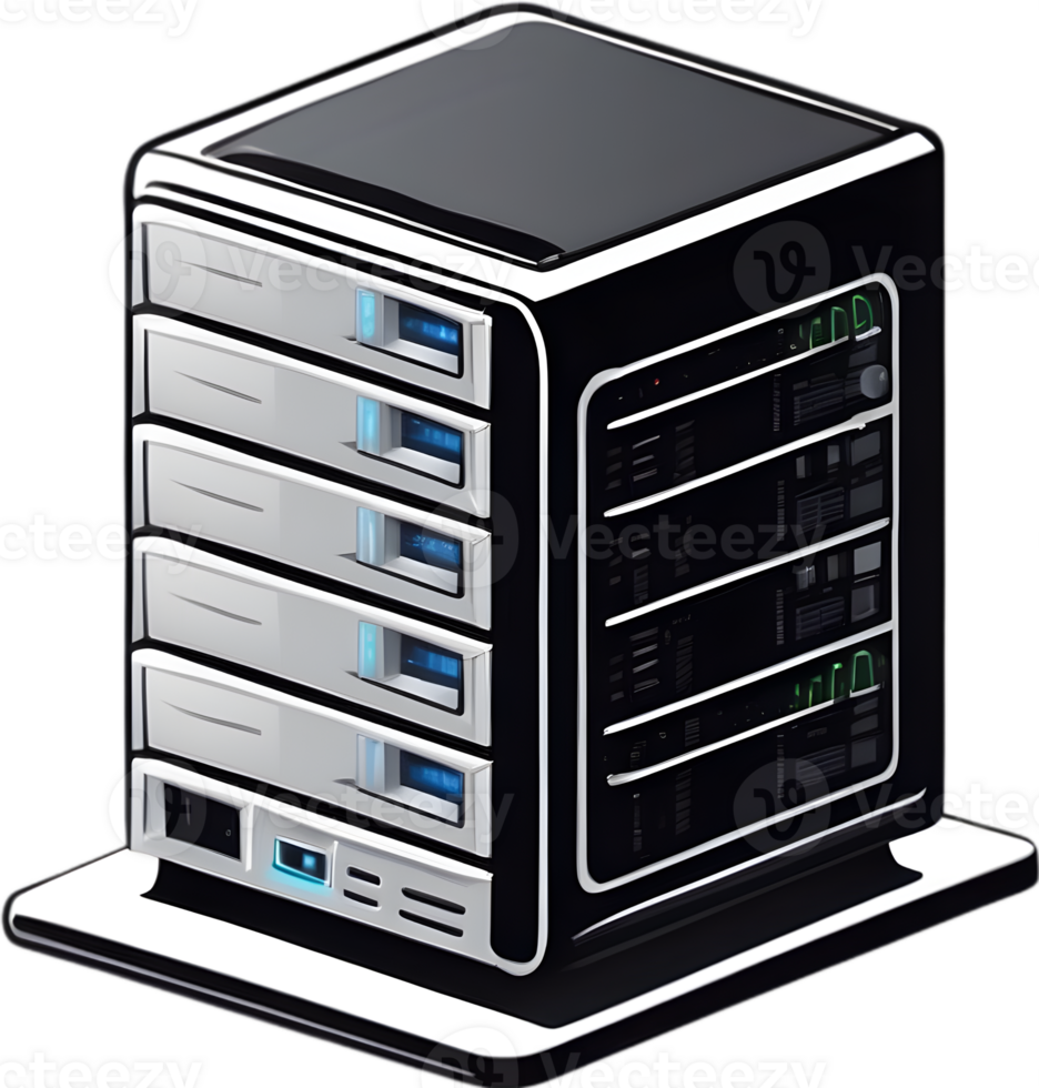 server icons set, isometric, 3d, isometric icons, server, server rack, ai generative png