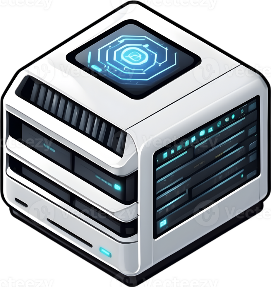 server icons set, isometric, 3d, isometric icons, server, server rack, ai generative png