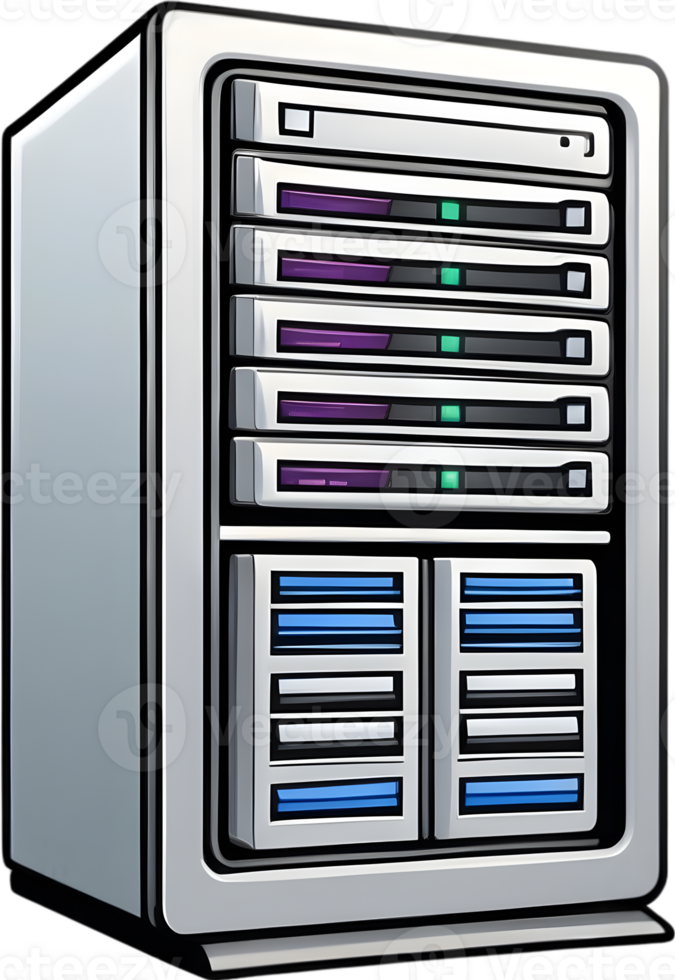 server icons set, isometric, 3d, isometric icons, server, server rack, ai generative png