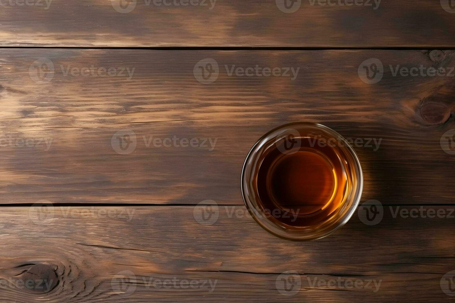 close up of a shot of whiskey on a bar top. Neural network AI generated photo