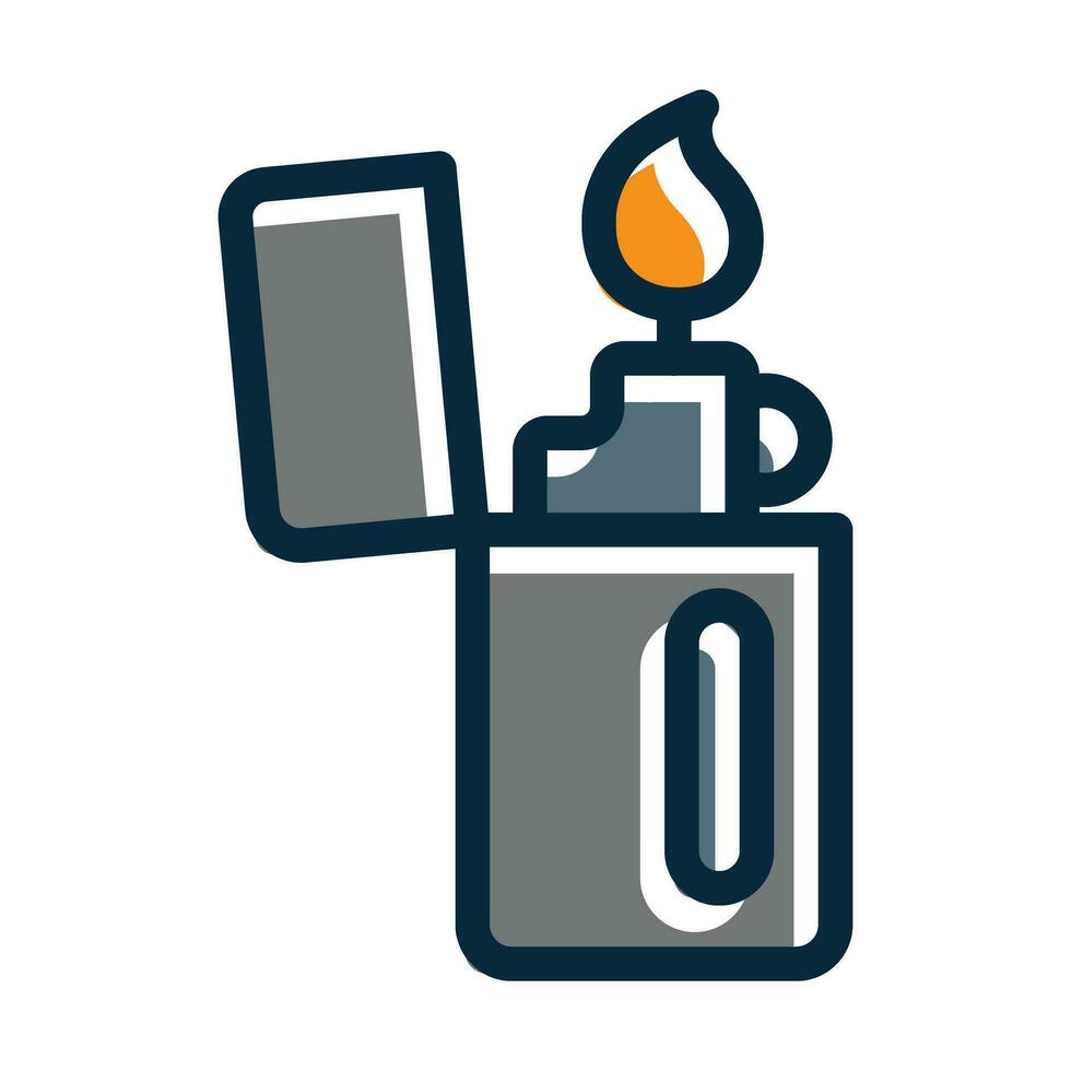 Lighter Vector Thick Line Filled Dark Colors