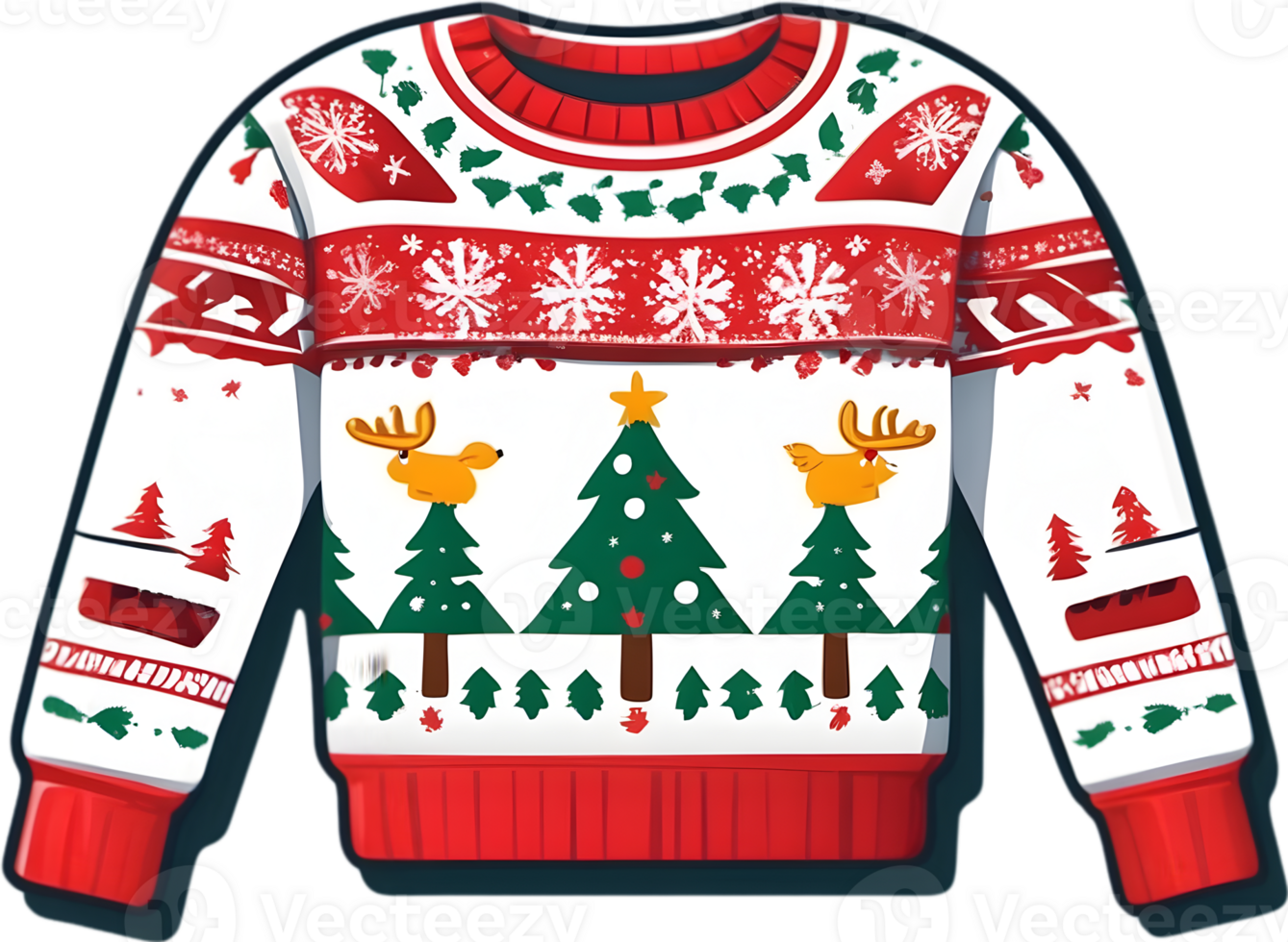 ugly christmas sweater png ai generative