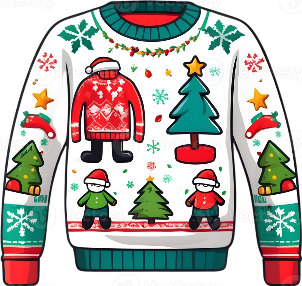 ugly christmas sweater png ai generative