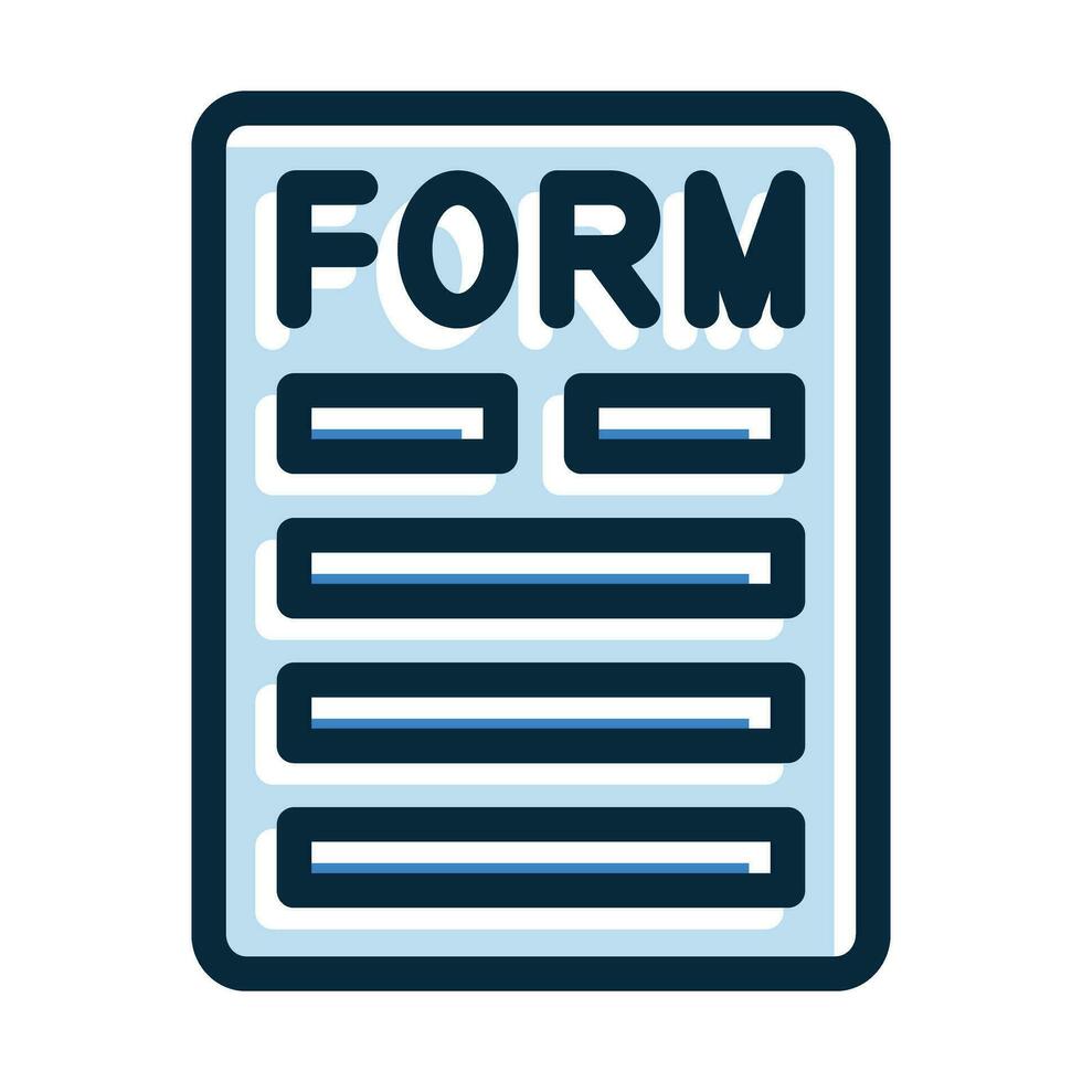 Form Vector Thick Line Filled Dark Colors