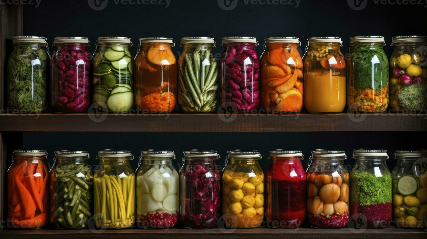 Harvest in a Jar - The Delight of Freshly Preserved Seasonal Delights. Generative AI photo