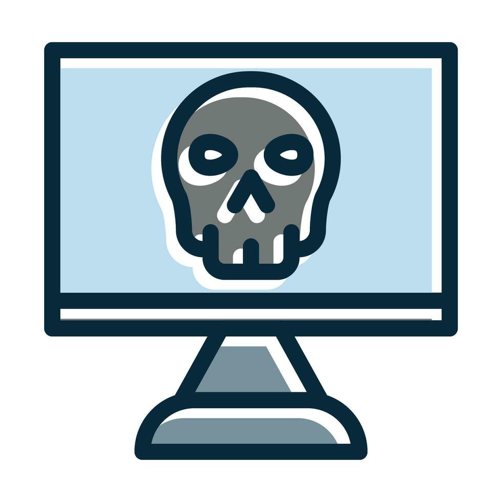 Game Over Vector Thick Line Filled Dark Colors