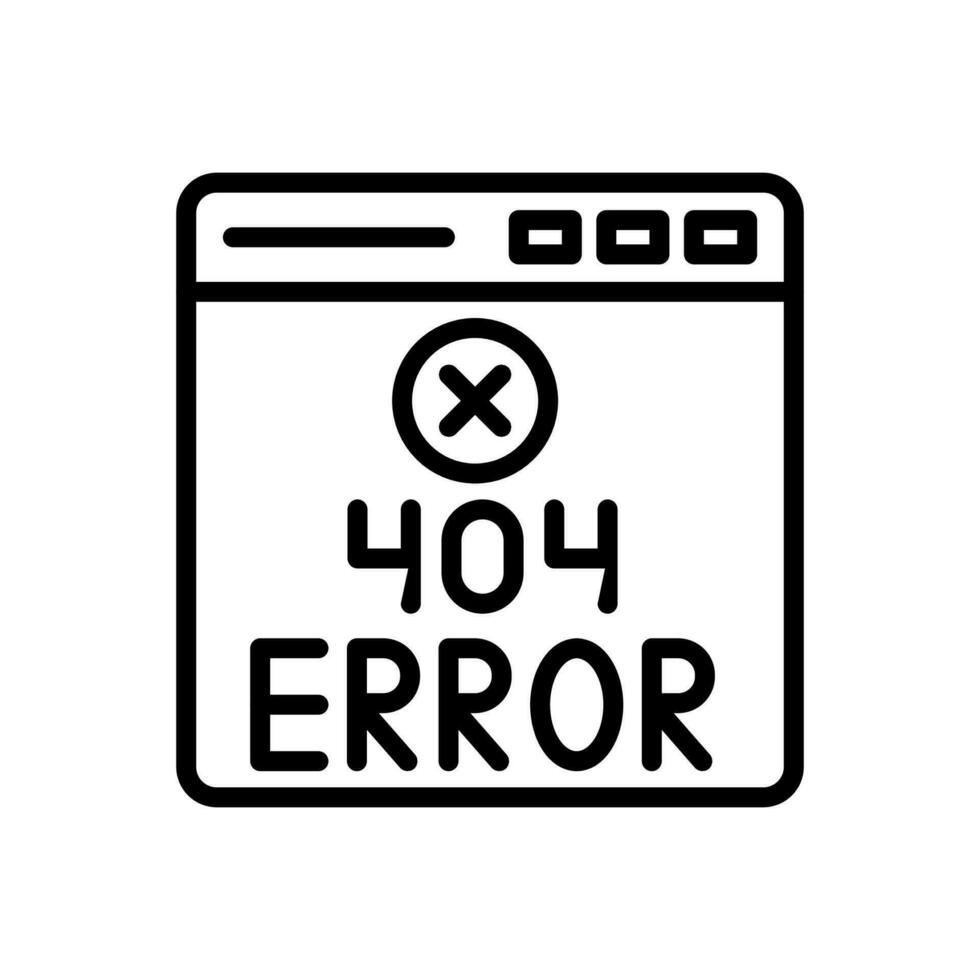 seo error icono en vector. ilustración vector