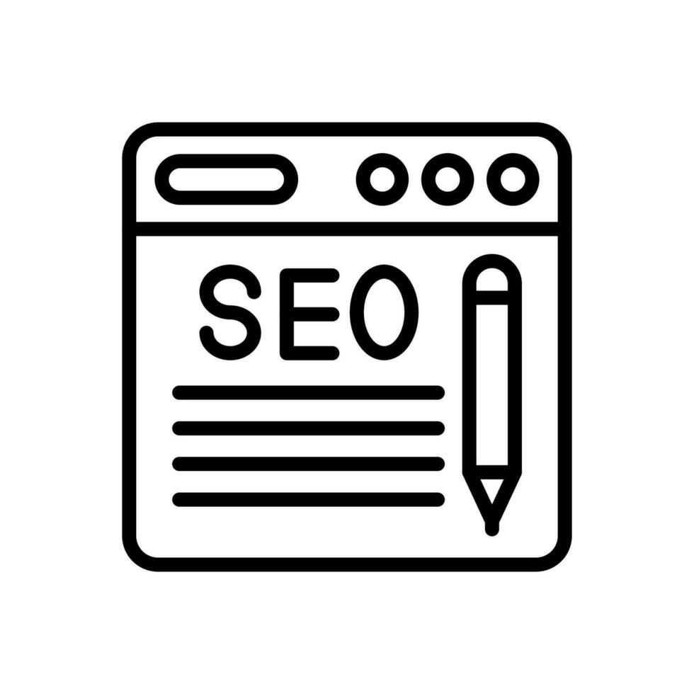 contenido escritura icono en vector. ilustración vector