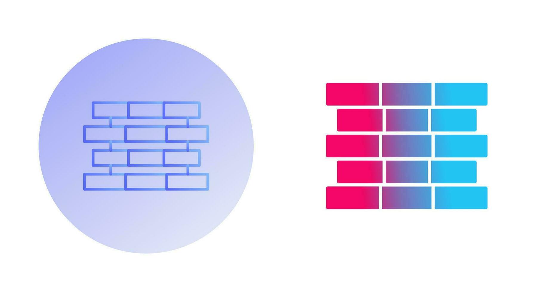 Unique Bricks Vector Icon