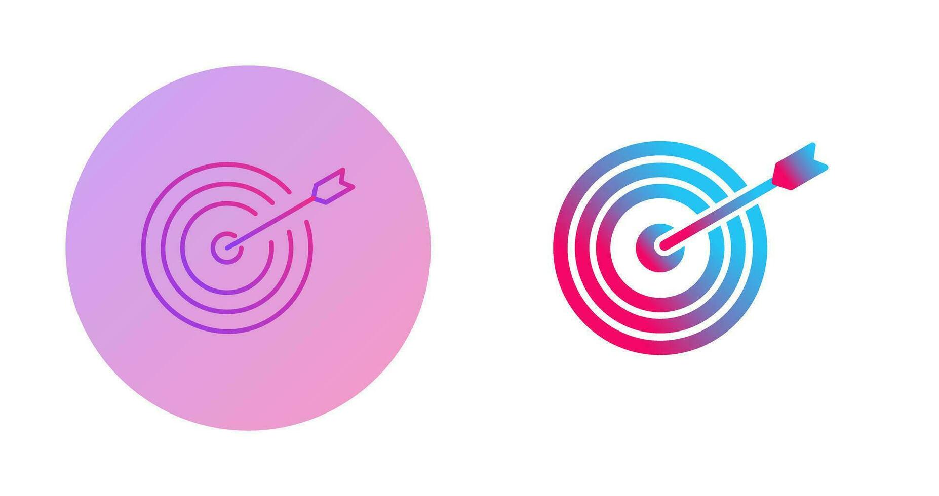 Unique Dartboard Vector Icon