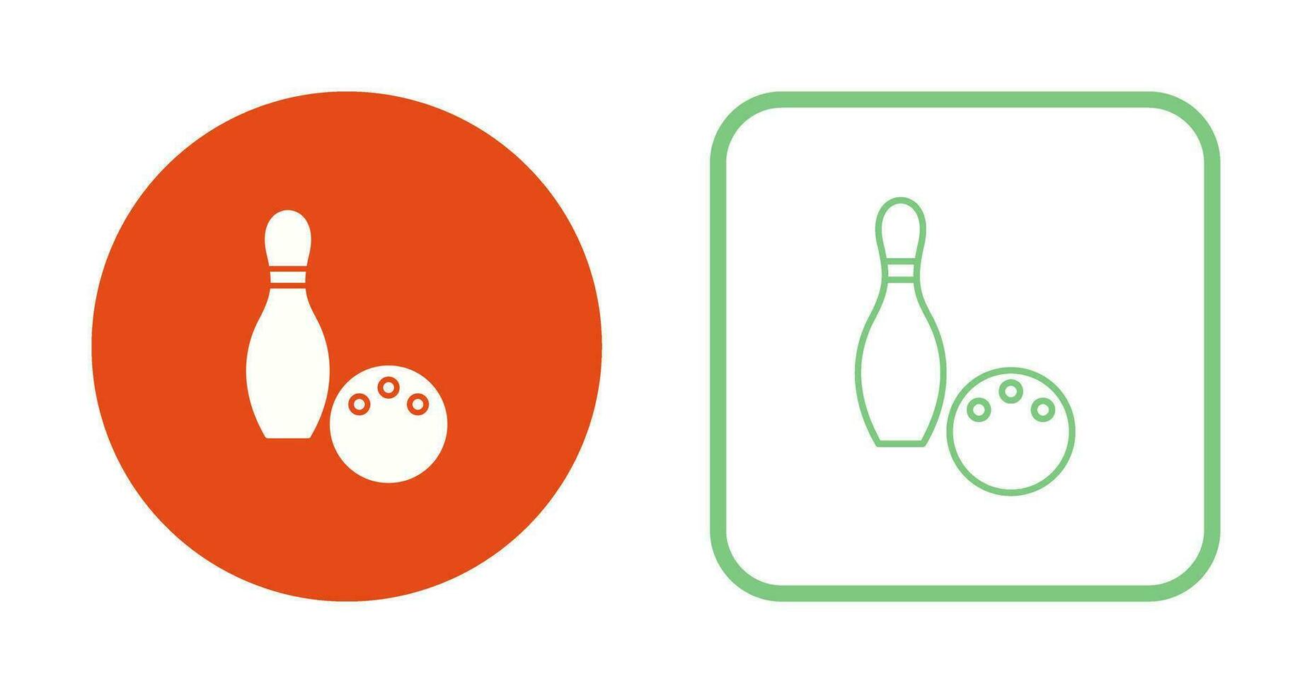 Unique Bowling Vector Icon