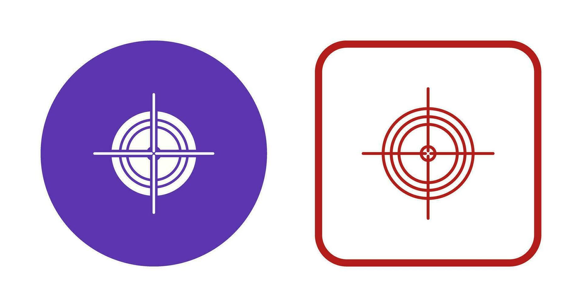 Unique Target Vector Icon