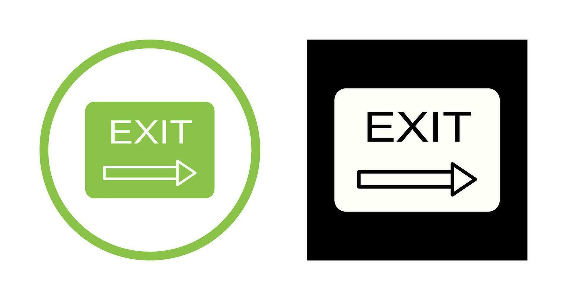 Unique Exit Vector Icon