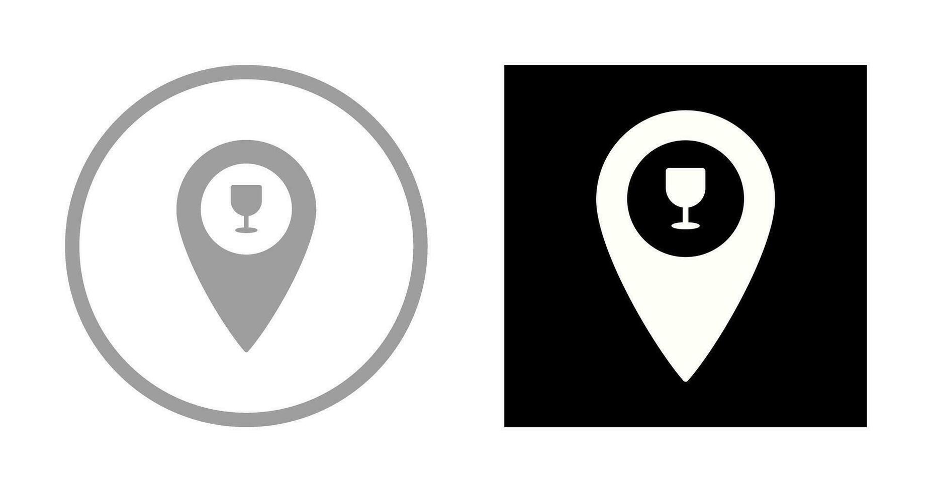 Unique Bar Location Vector Icon