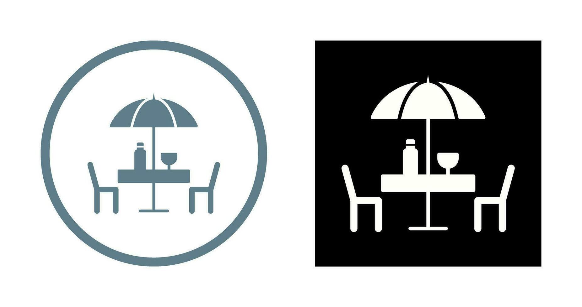 Unique Cafe Table Vector Icon