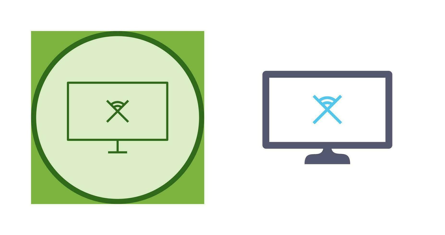 Unique Disconnected Network Vector Icon