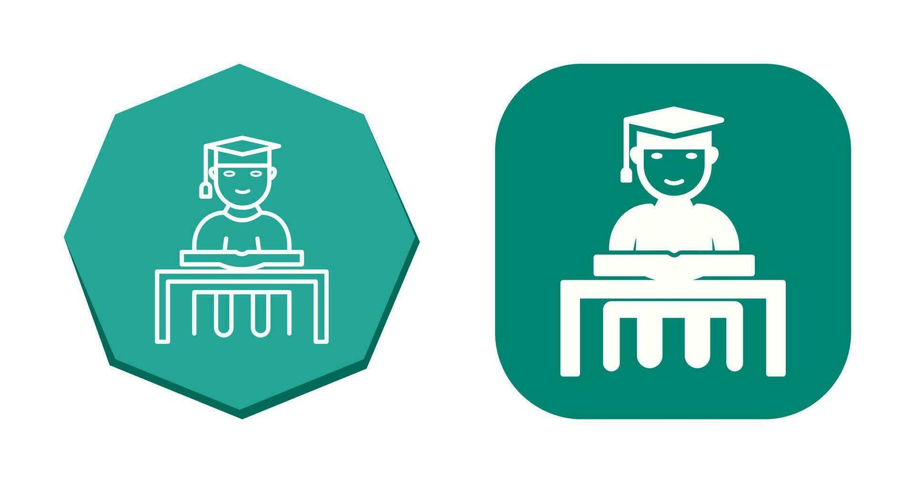 Unique Studying on Desk Vector Icon