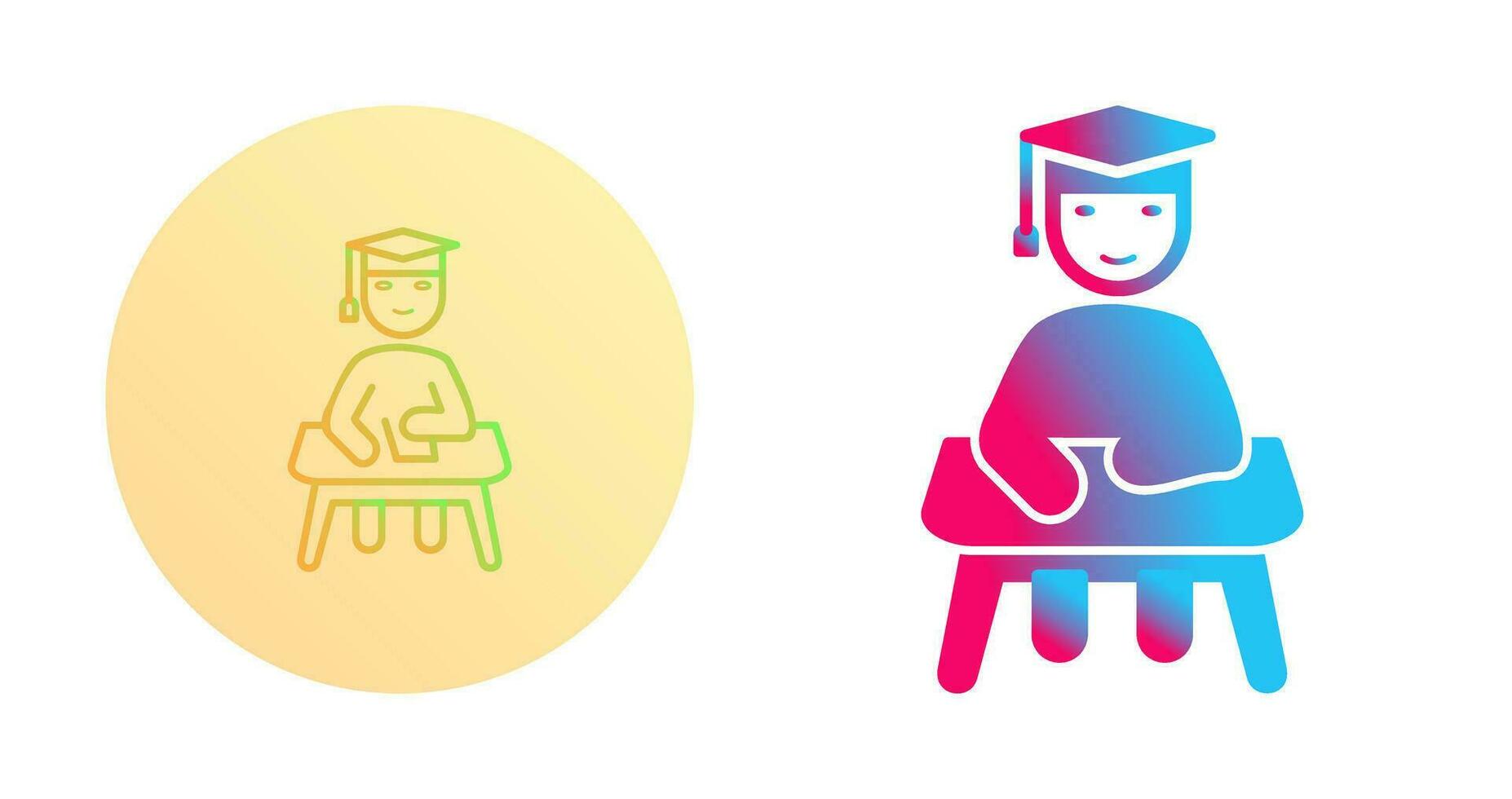 Unique Studying on Desk Vector Icon