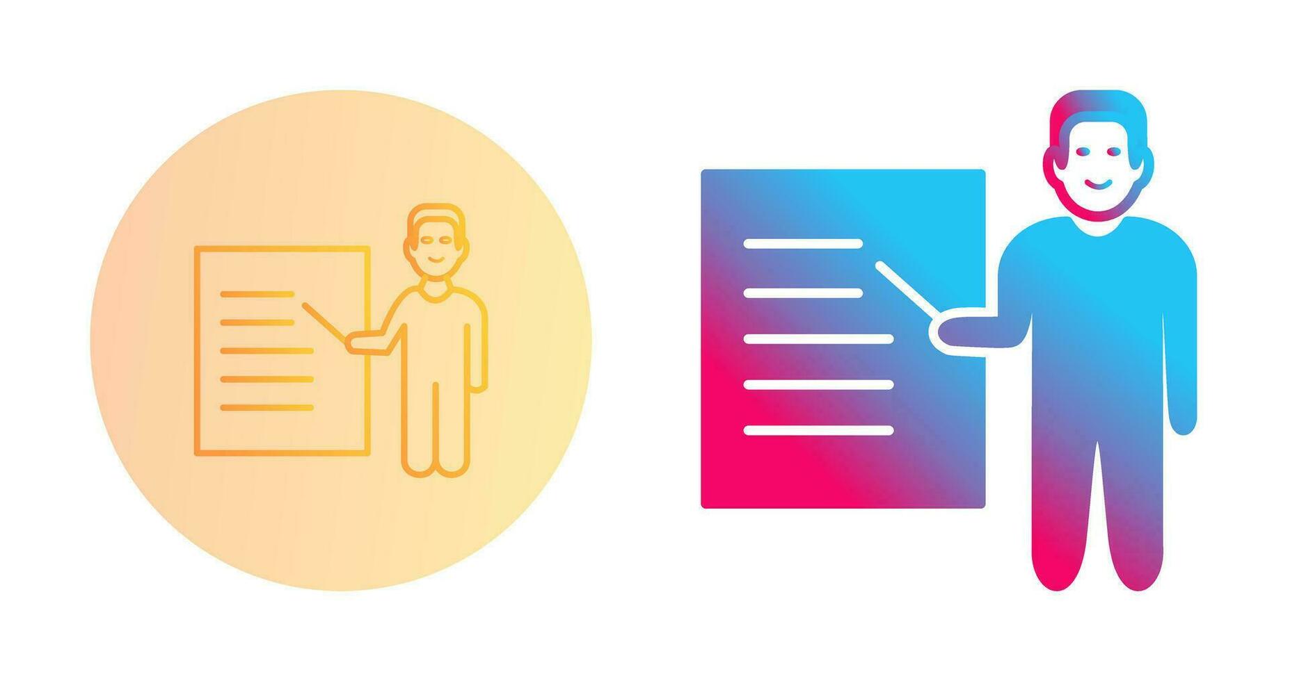 Unique Male Presenter Vector Icon