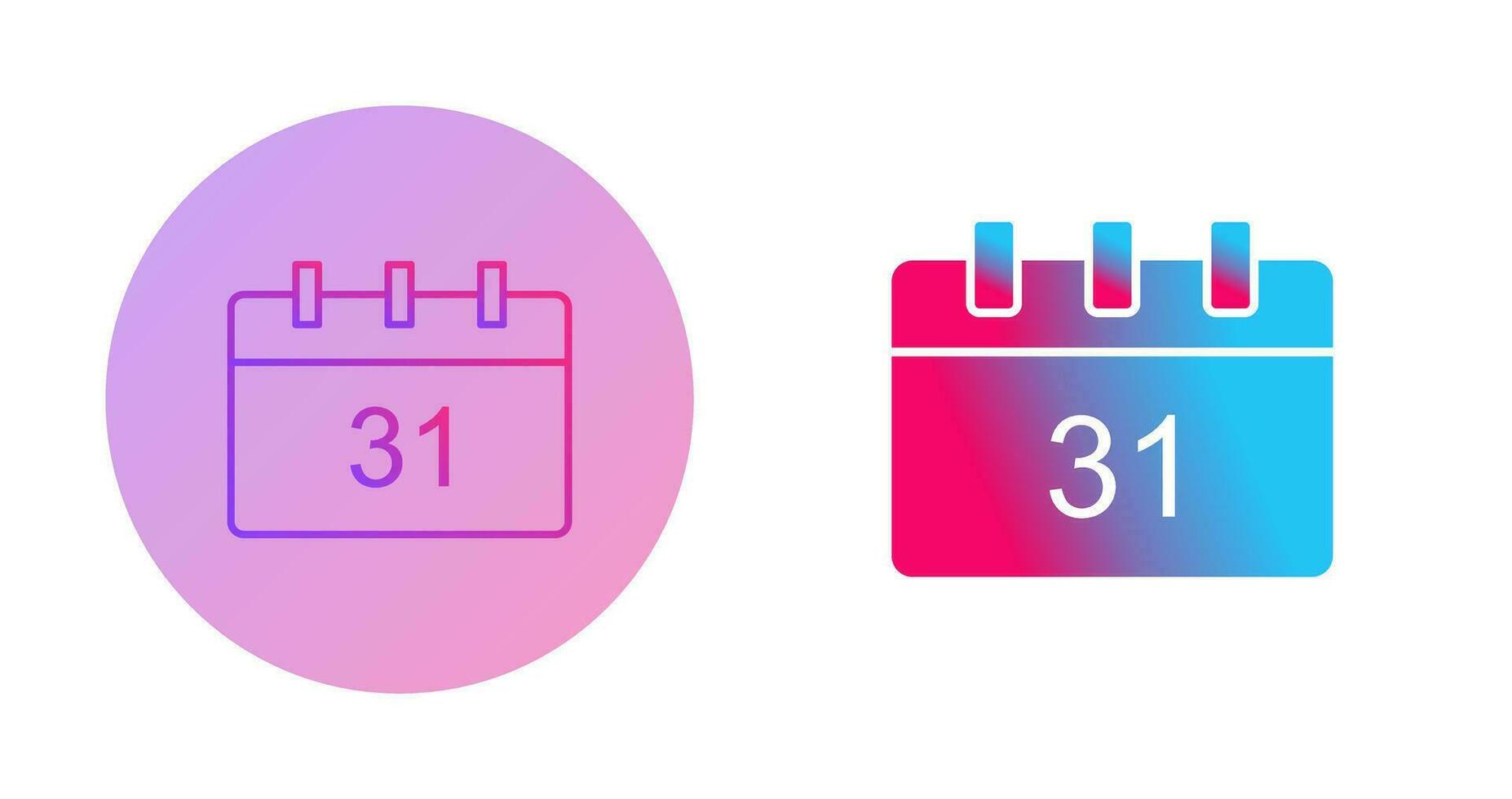 Unique Calendar Vector Icon