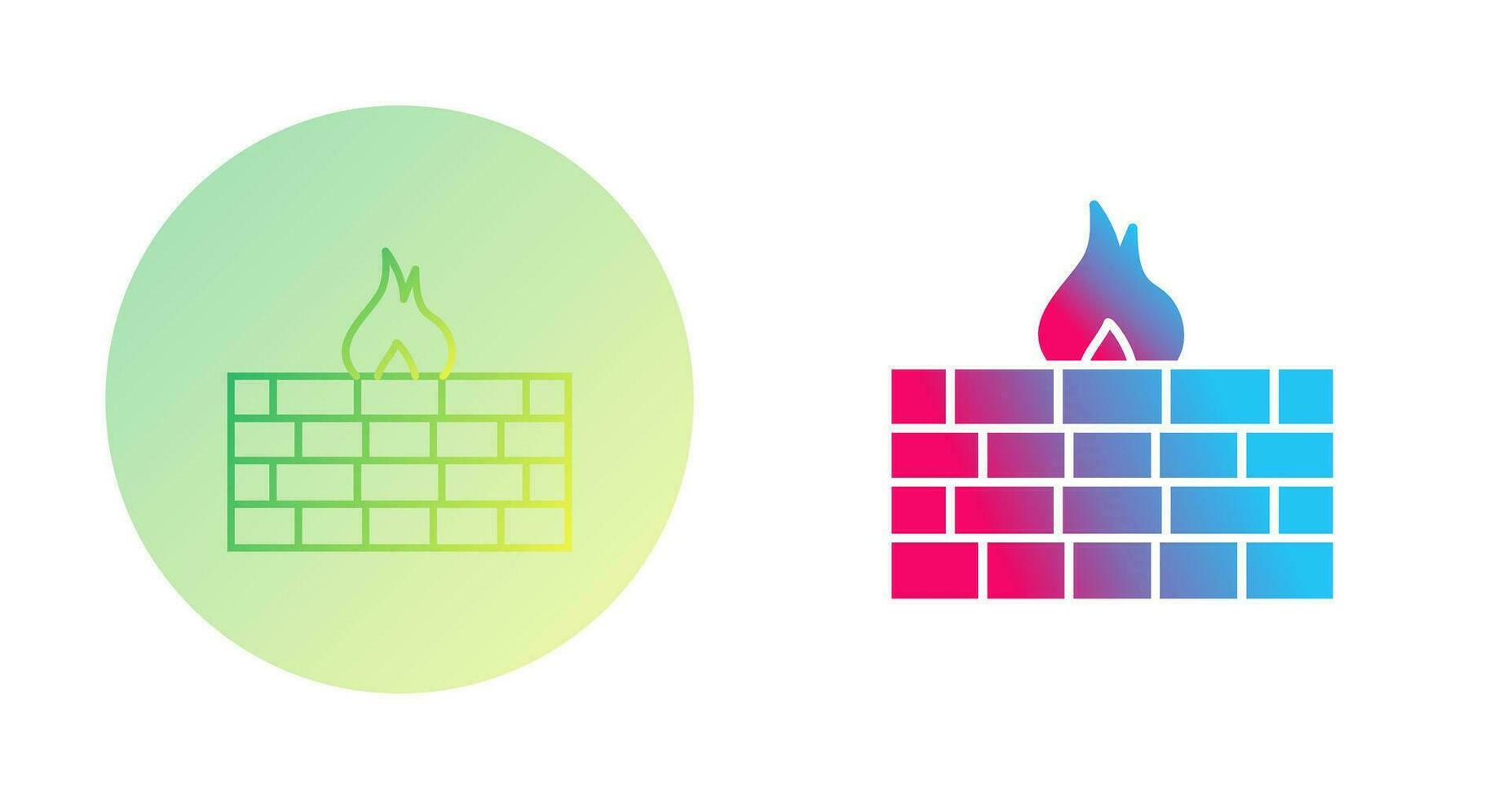 Unique Firewall Vector Icon