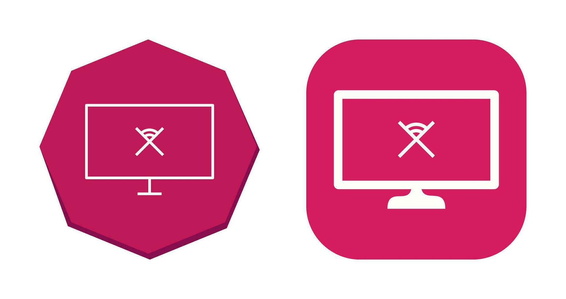Unique Disconnected Network Vector Icon