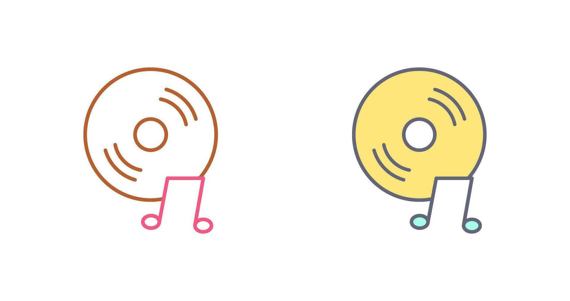 Unique Music CD Vector Icon